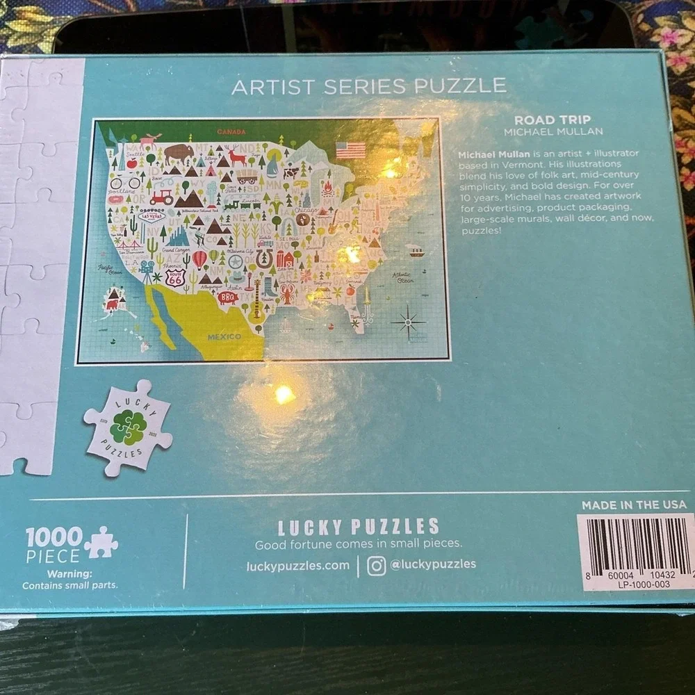 New Lucky Jigsaw Puzzle Artist Series Michael Mullen Road Trip‎ 1000 pcs